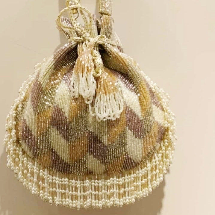 Multi Cut Glass Potli