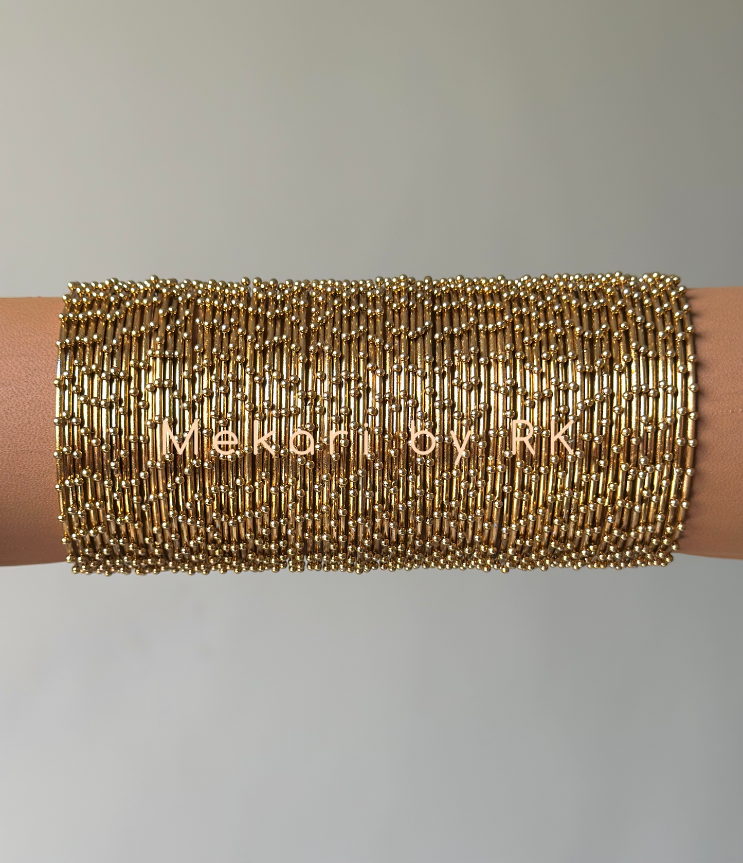 Golden Beaded Bangles