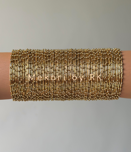 Golden Beaded Bangles