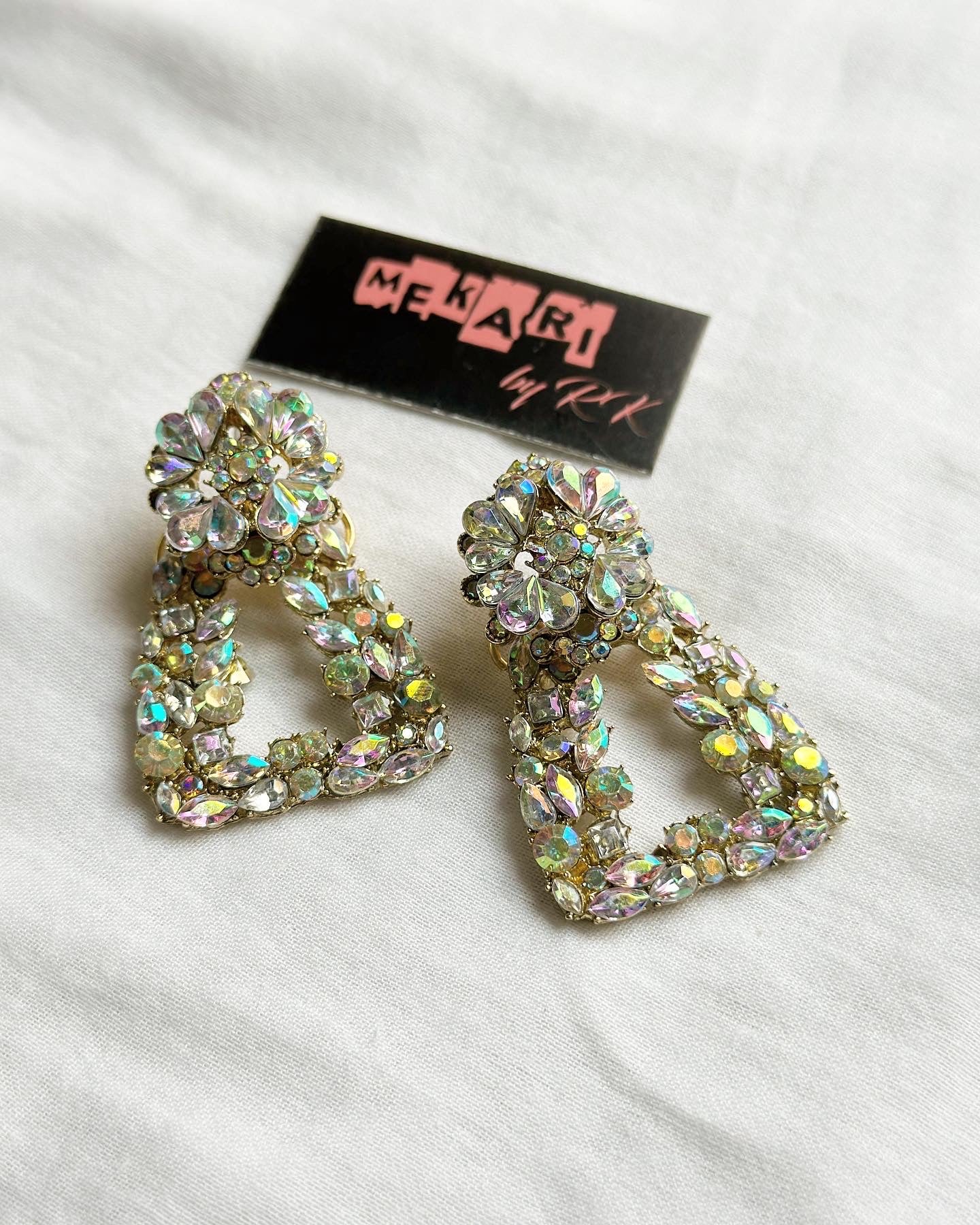Rhinestone Flower Earring