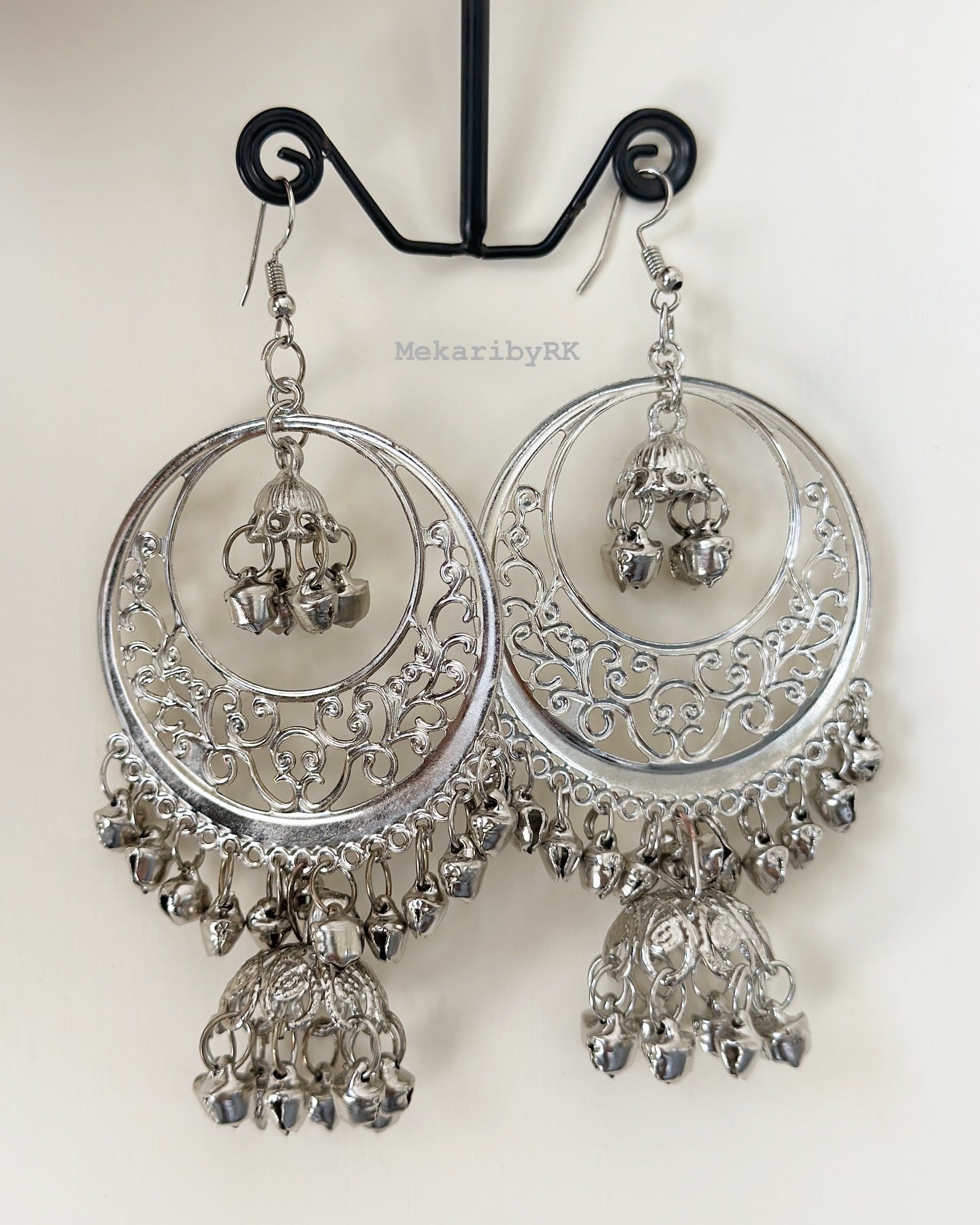 Silver Ghungroo Jhumka
