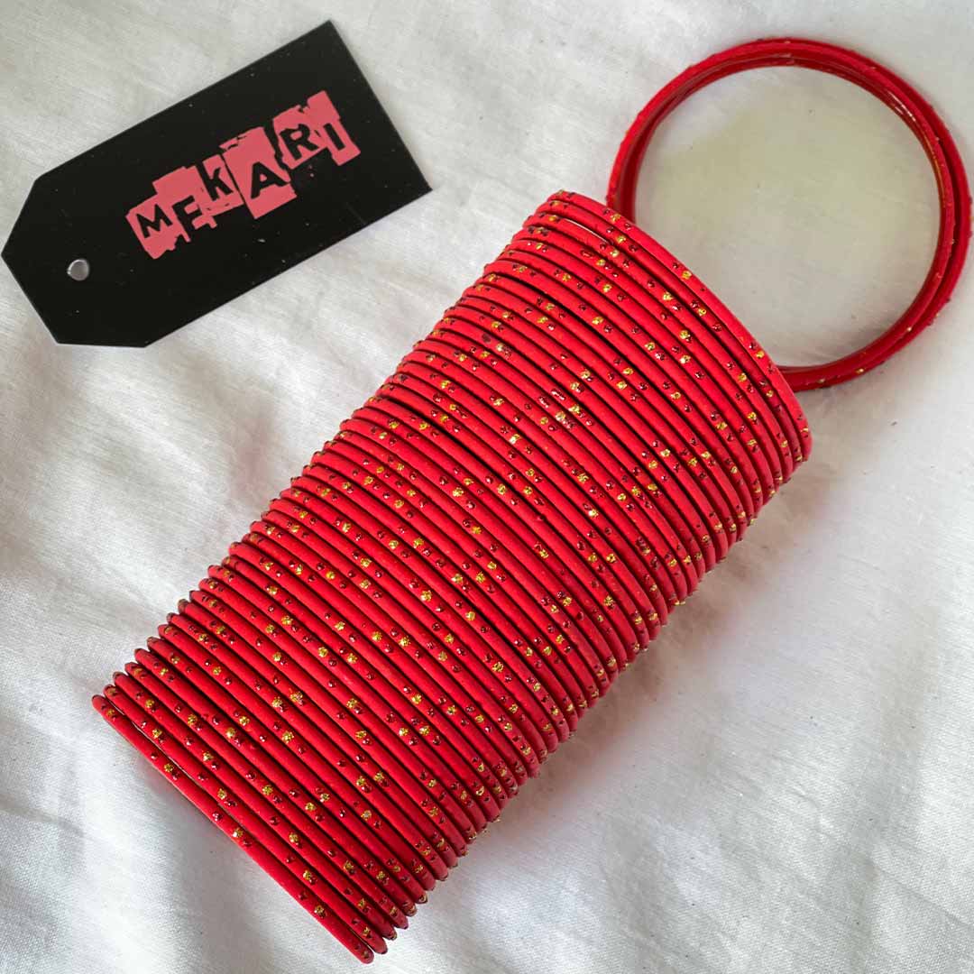 Red Metallic Bangles