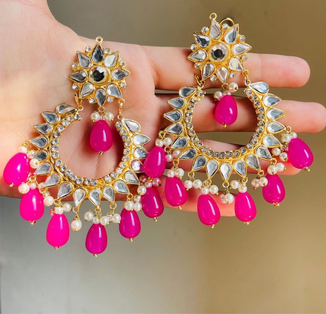 Hot Pink Chandbaali