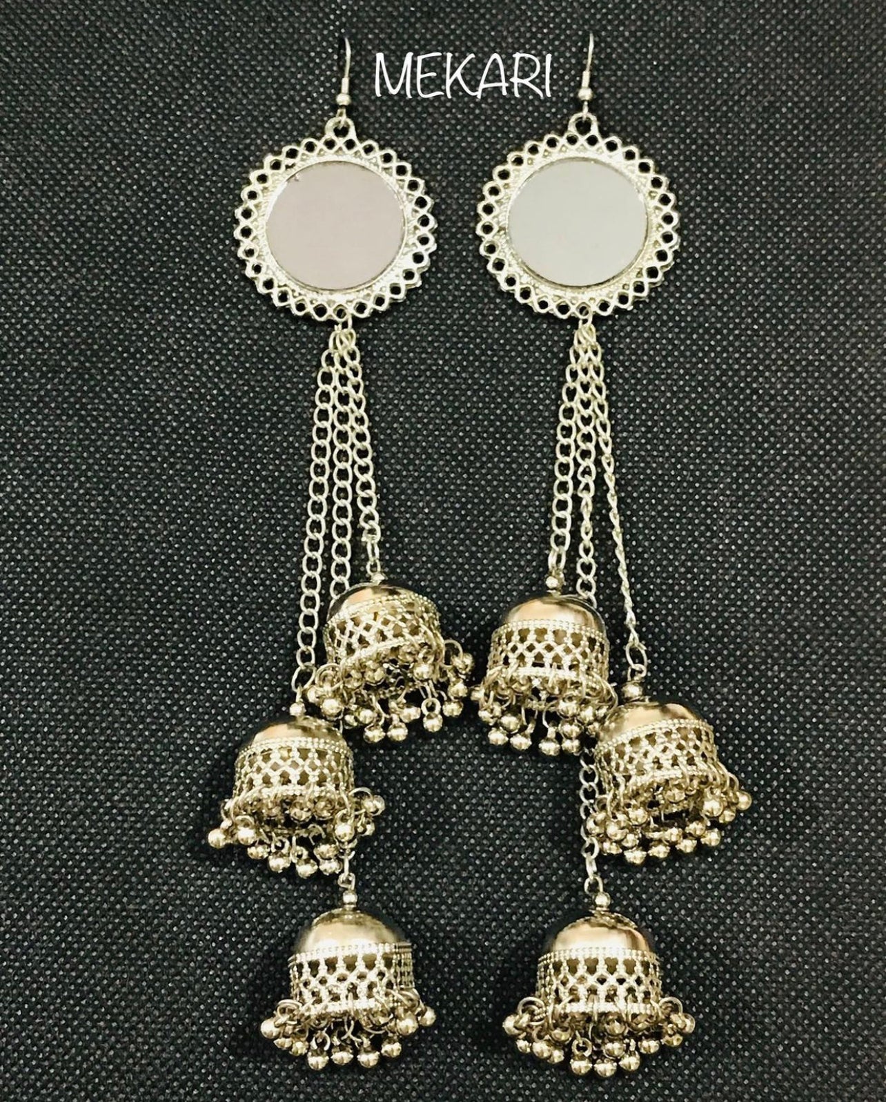 SILVER SHEESHA JHUMKI