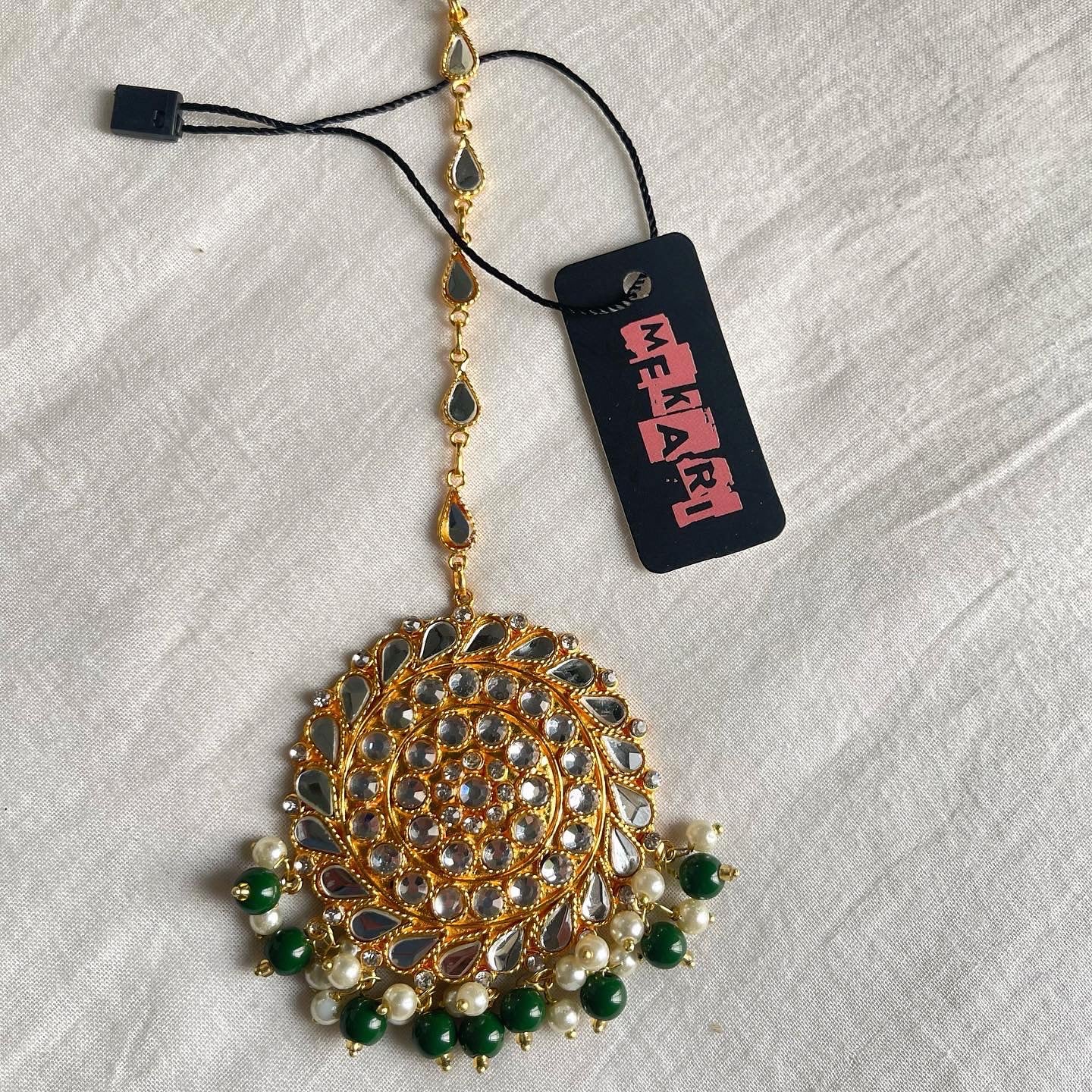 Petal Maang Teeka (Green)