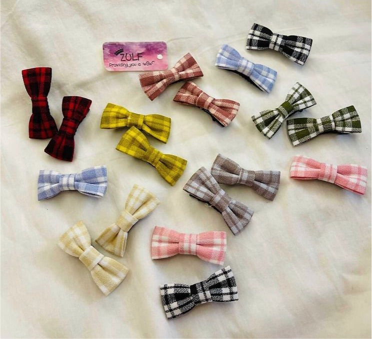 2 Pcs MINI BOW CLIPS