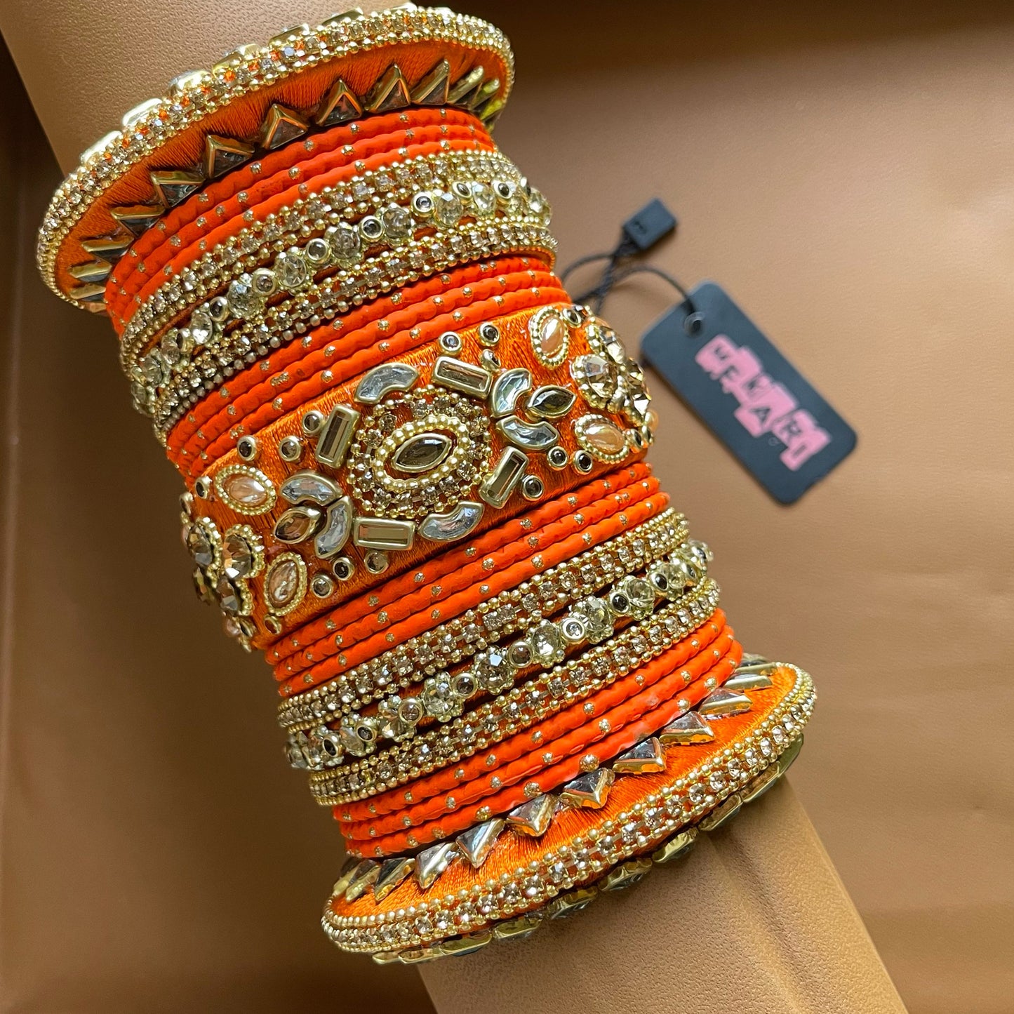 Deena Bangles Set in Orange