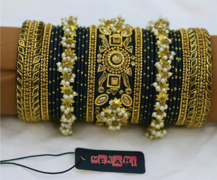 Arooj Bangles in Black