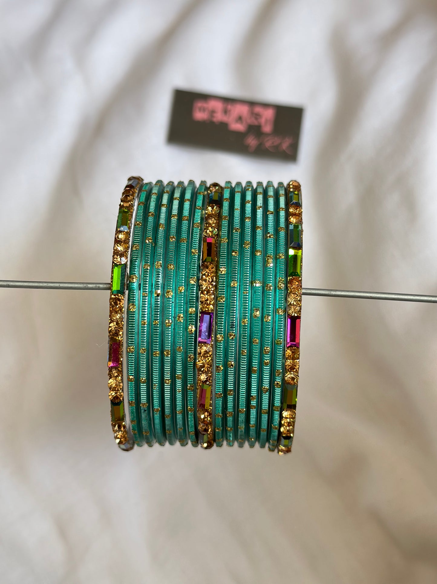 Teal Blue Glow Bangles