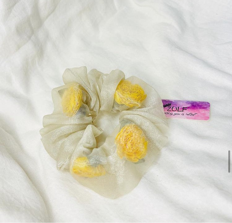 Single Flower Scrunchie