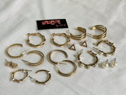 Pack of 9 Pair of Earrings
