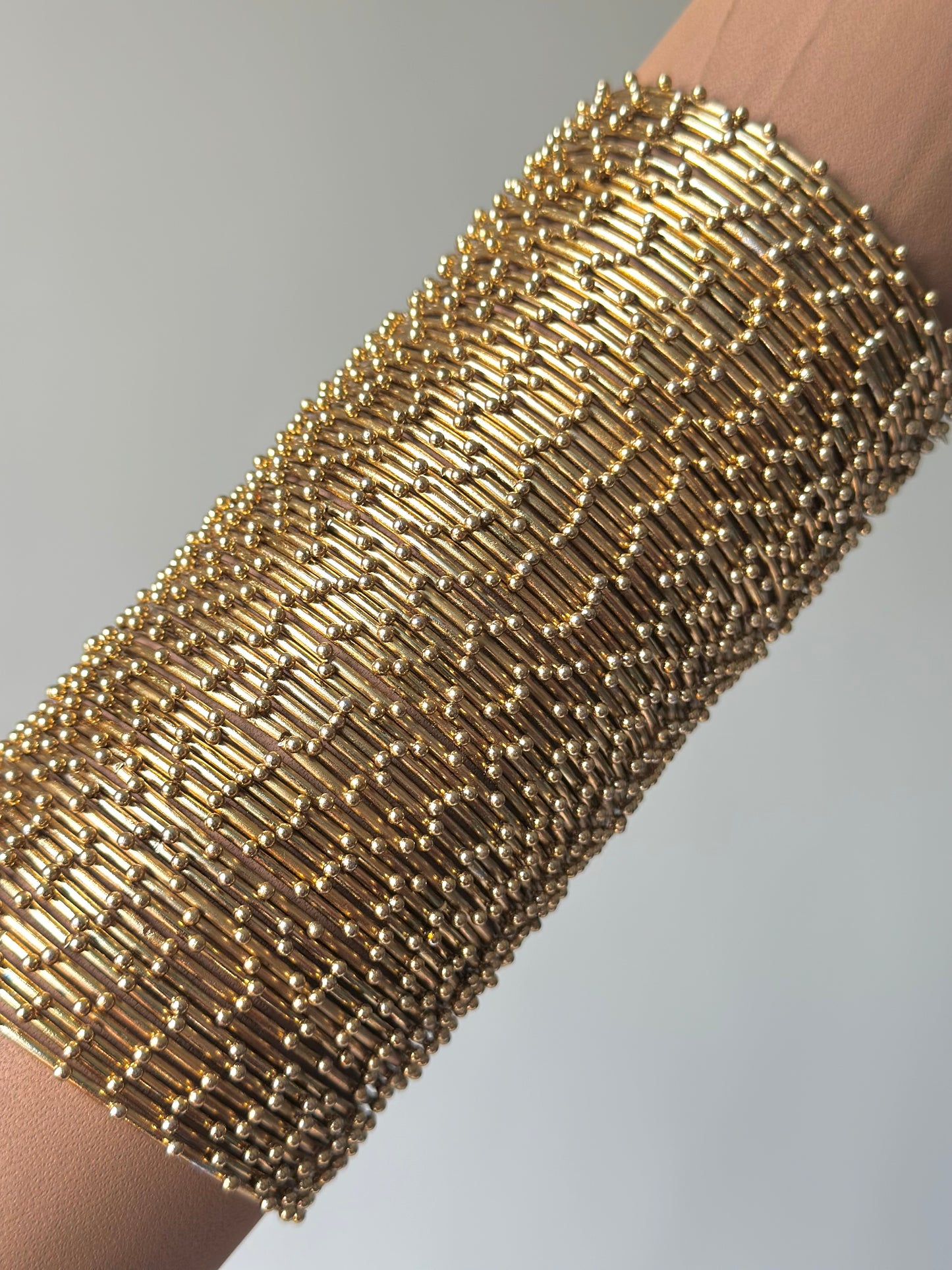 Golden Beaded  Bangles