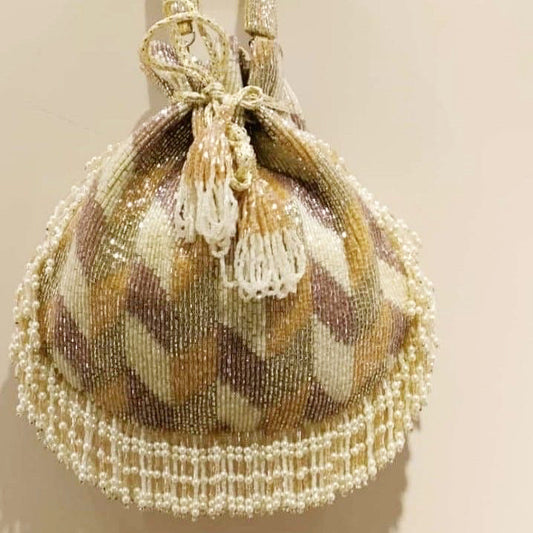 Multi Cut Glass Potli