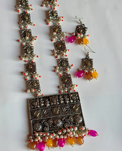 Intricate Block Mala Set