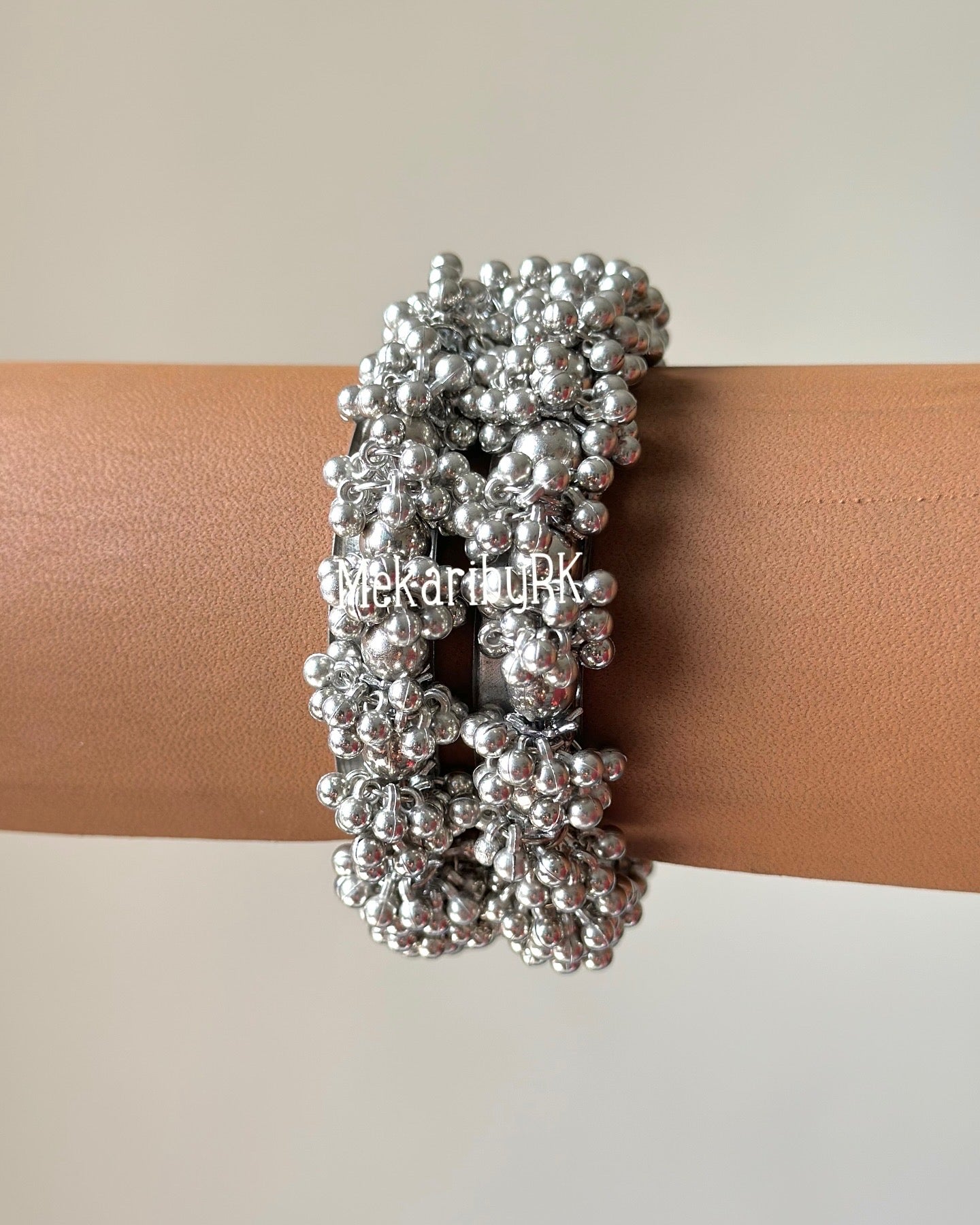 Silver Beaded Kangan