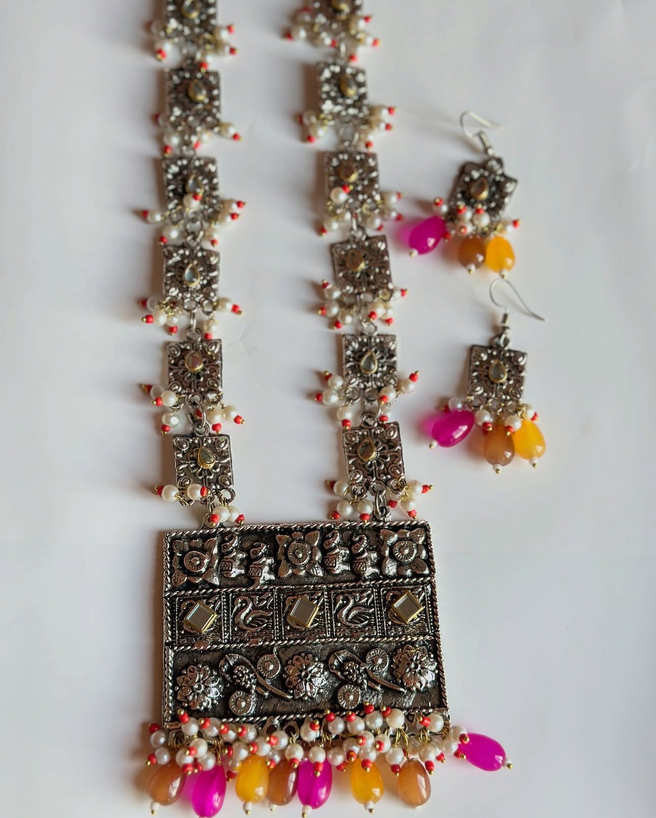 Intricate Block Mala Set