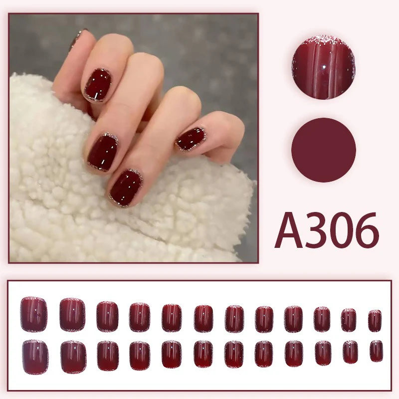 Cherry Red Fake Nails