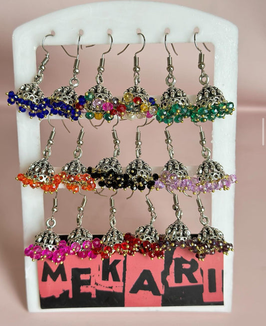 Pack of Three Oxidised Jhumki