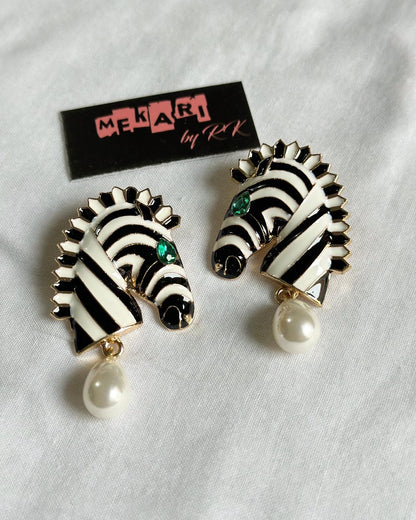 Zebra Earrings