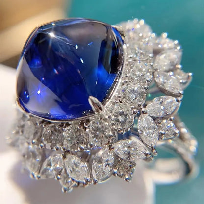 Princess Cut Sapphire Ring