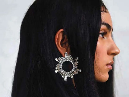 Disc Zirconia Earrings