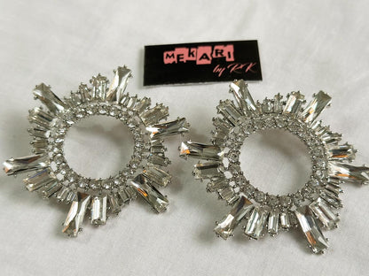 Disc Zirconia Earrings