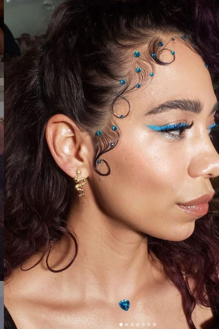 Blue Stick on Rhinestone