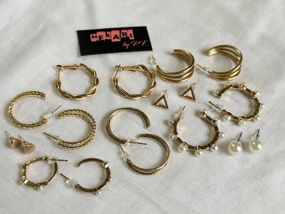 Pack of 9 Pair of Earrings