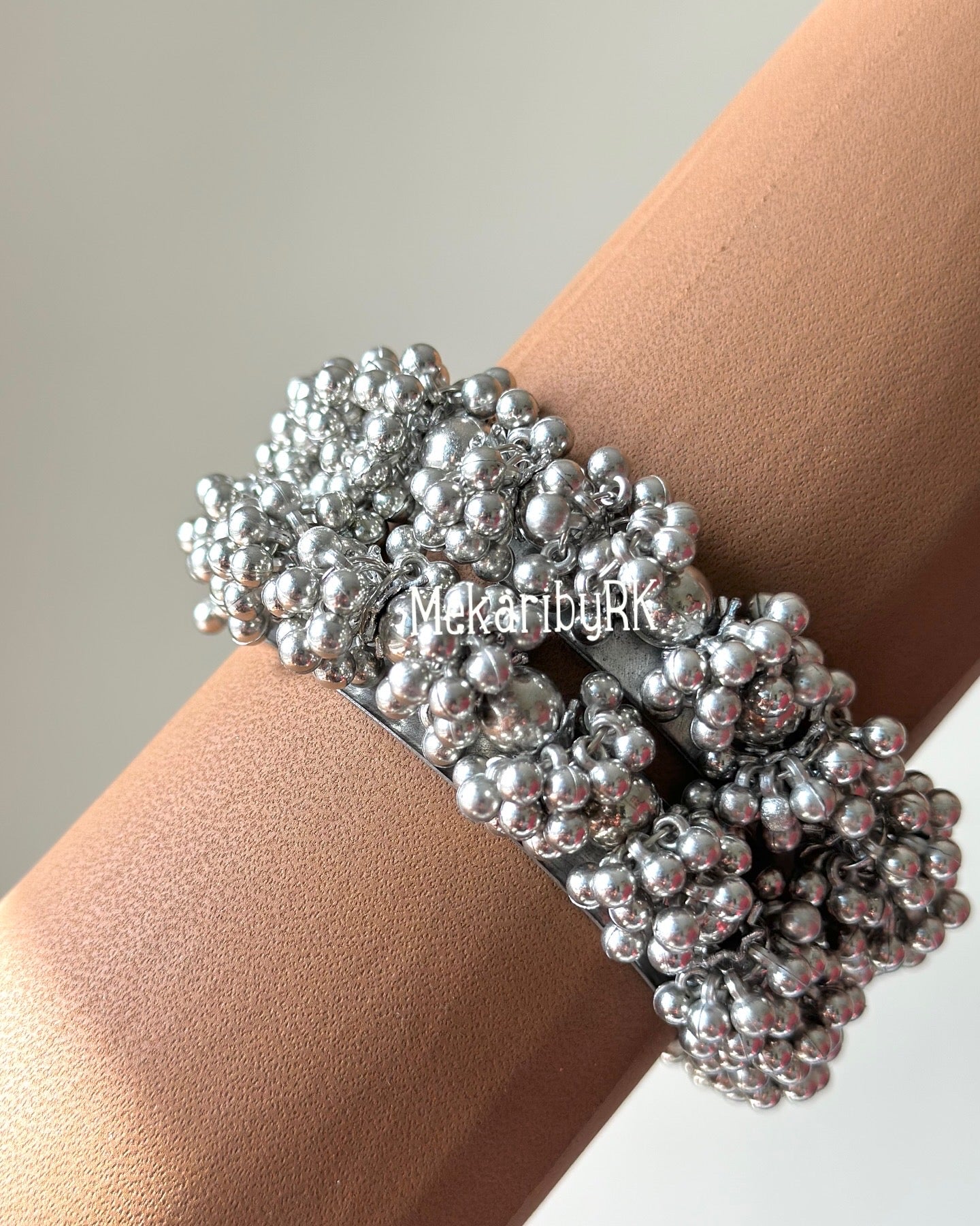 Silver Beaded Kangan