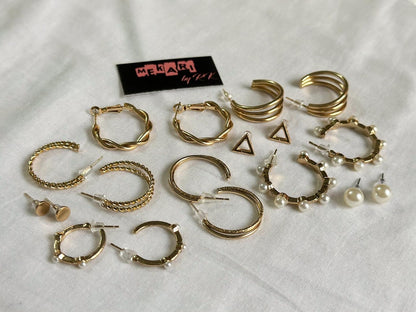 Pack of 9 Pair of Earrings