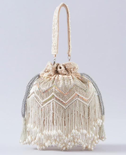 Pearl Droplet Sequin Potli