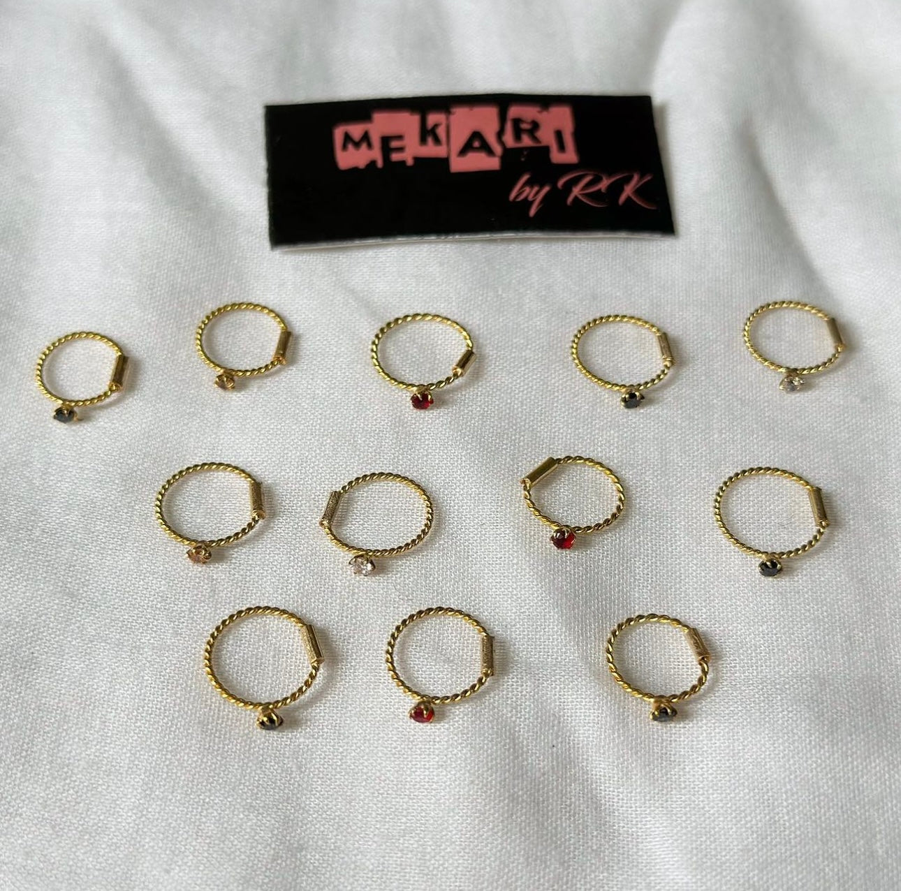 Twisted Single Stone Nosering