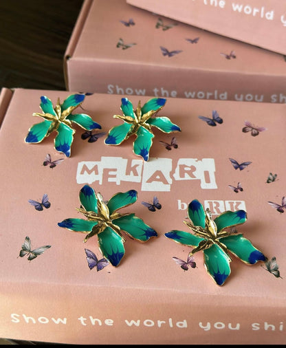 Coloured Flower Studs