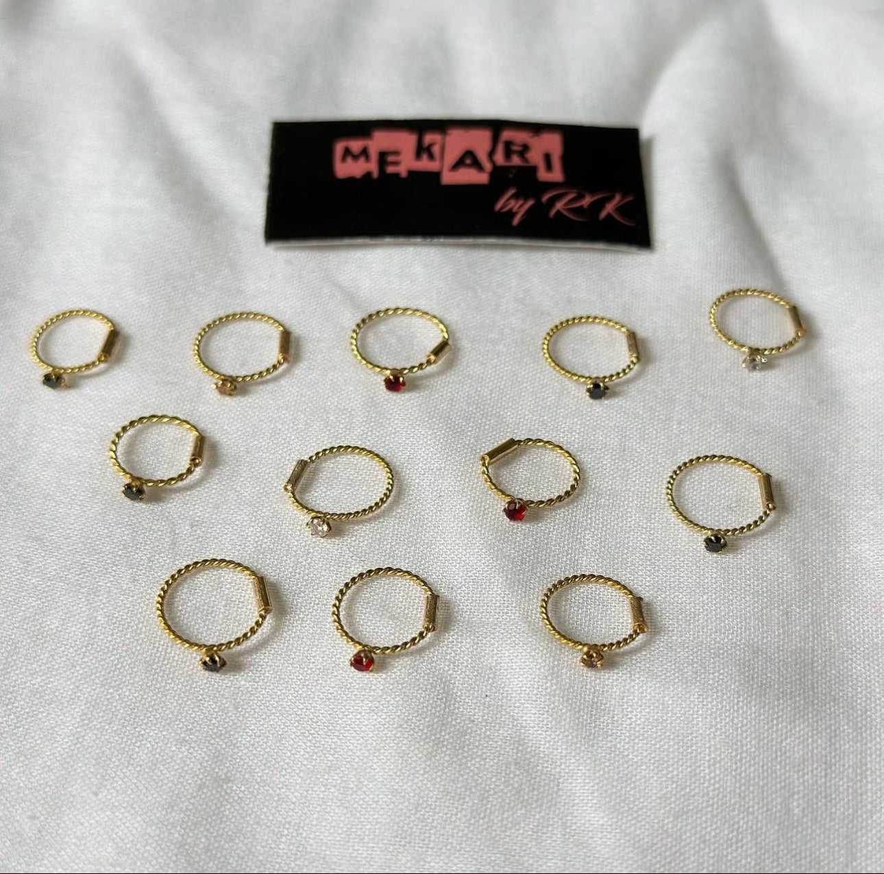 Twisted Single Stone Nosering