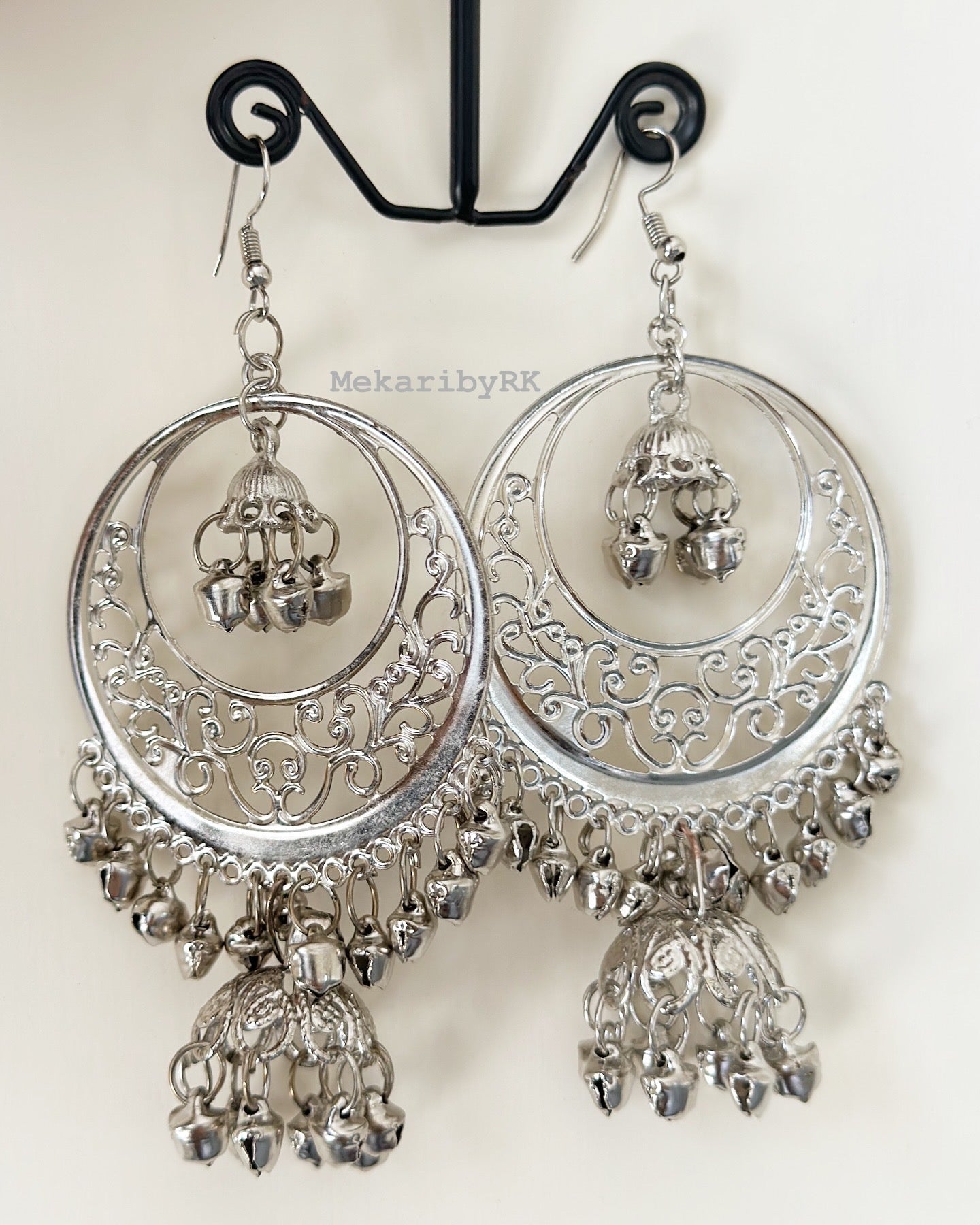 Silver Ghungroo Jhumka
