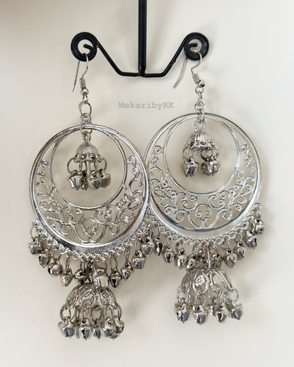 Silver Ghungroo Jhumka