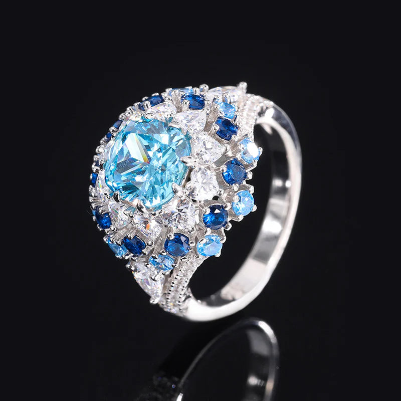 Aqua Sapphire Zirconia Ring