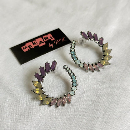 Pastel Zirconia Hoops
