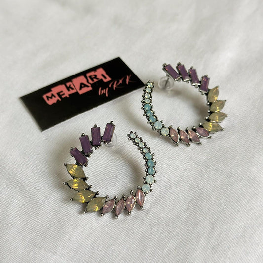 Pastel Zirconia Hoops
