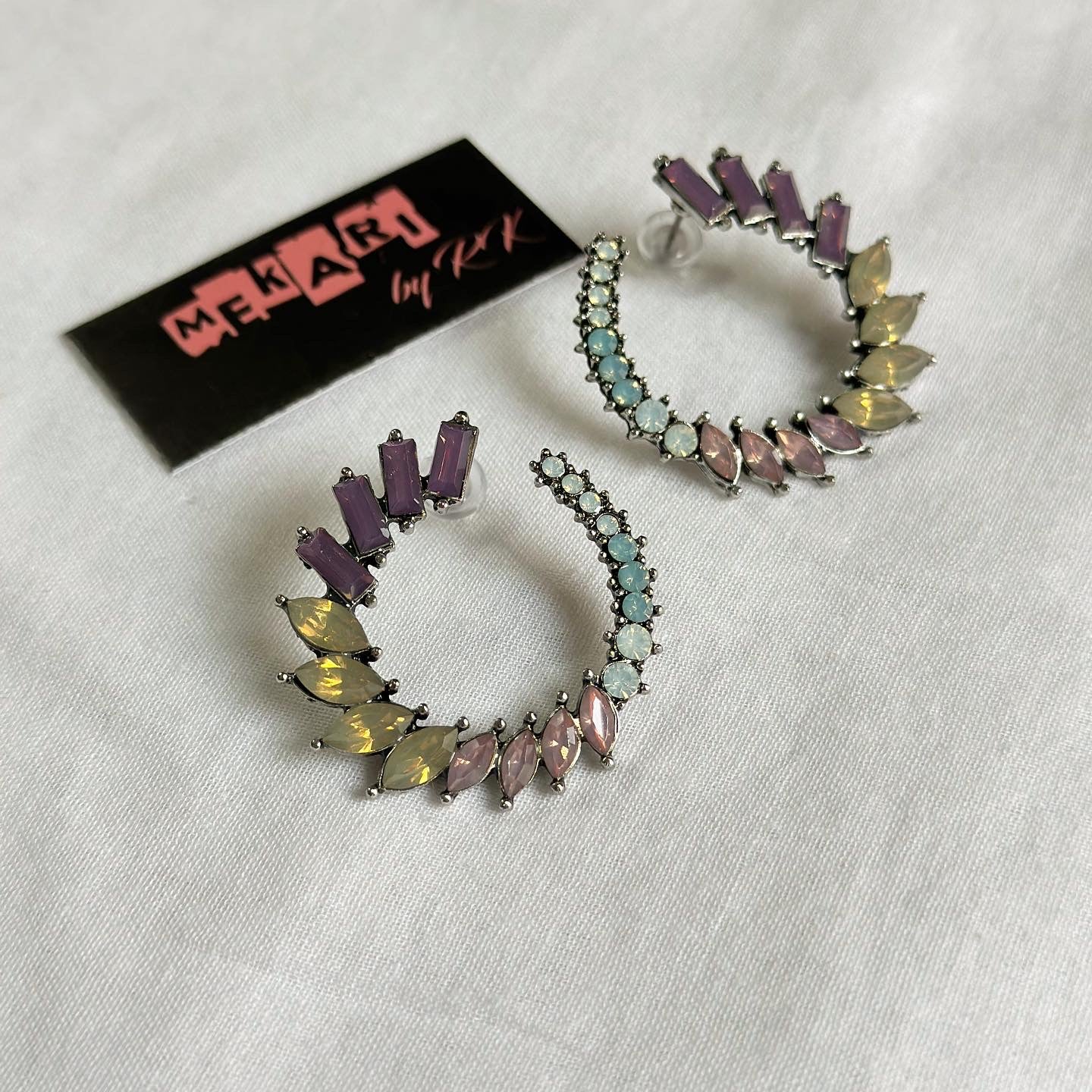 Pastel Zirconia Hoops