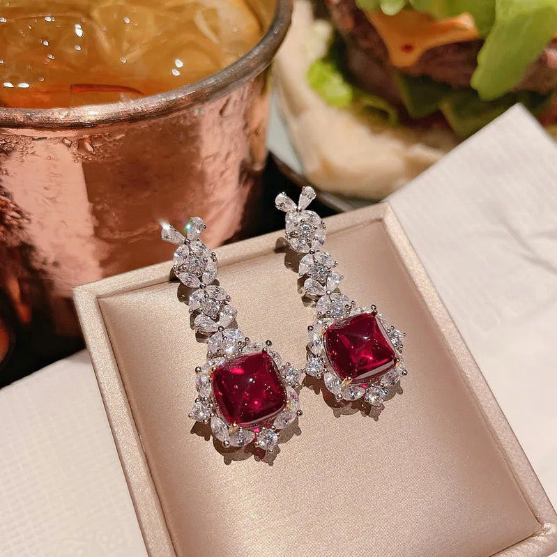 Ruby Drop Earrings
