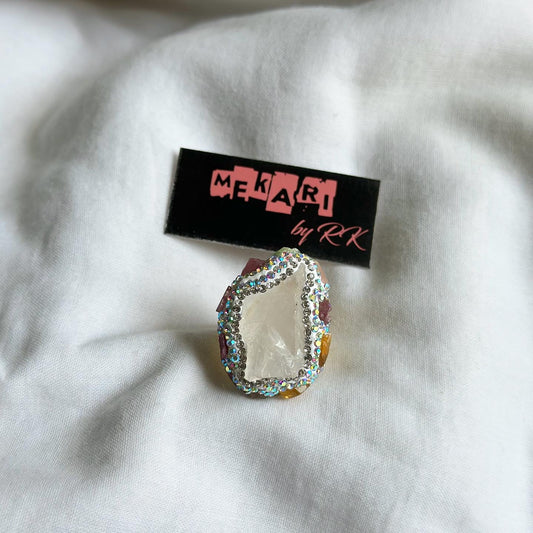 Uncut Crystal Ring