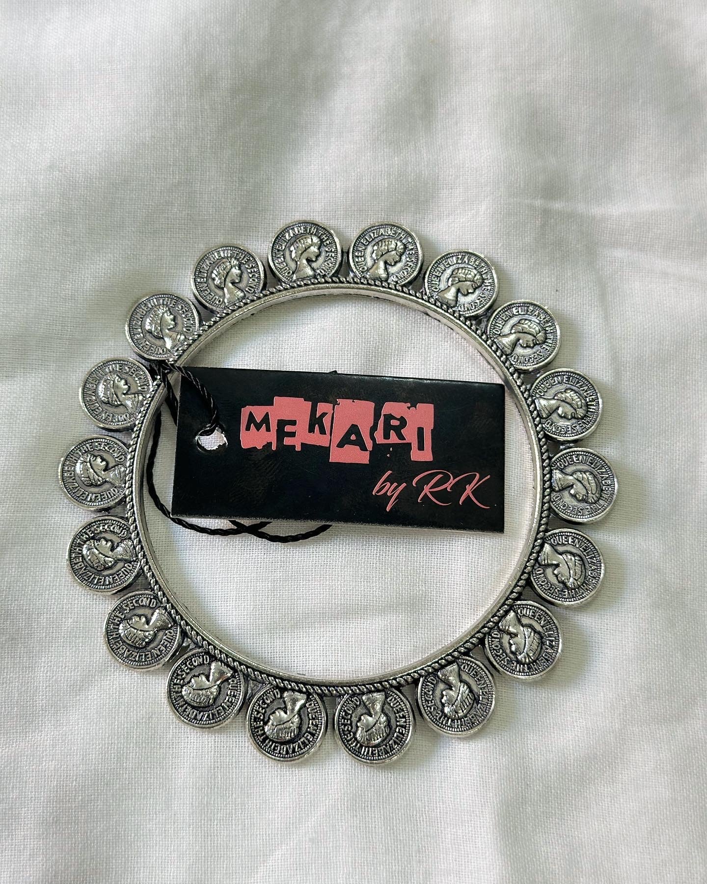 Oxidised Coin Kangan