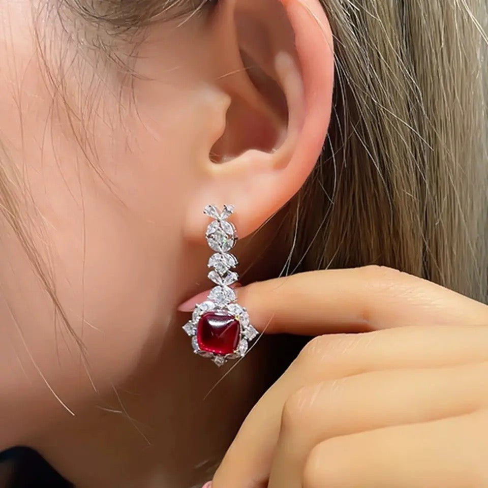 Ruby Drop Earrings