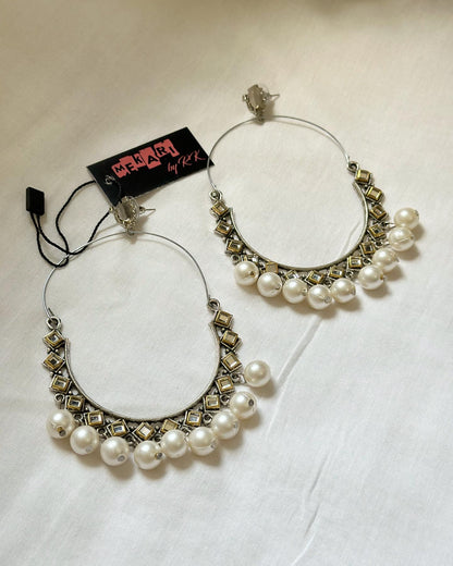 Peacock Pearl Kundan Baali