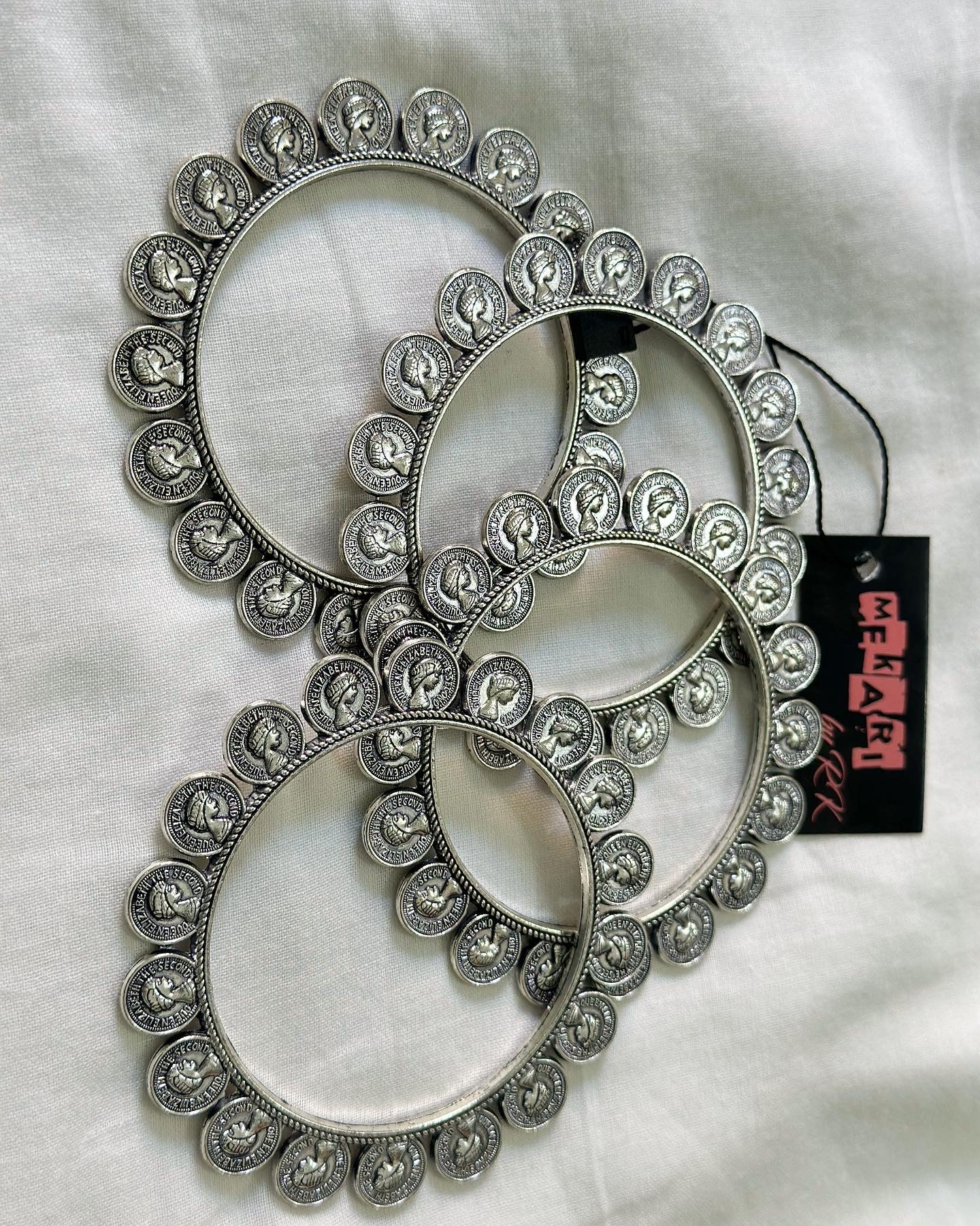 Oxidised Coin Kangan