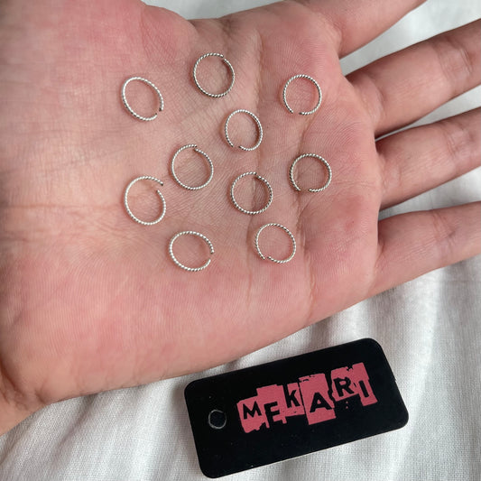 SILVER TWISTED NOSERING