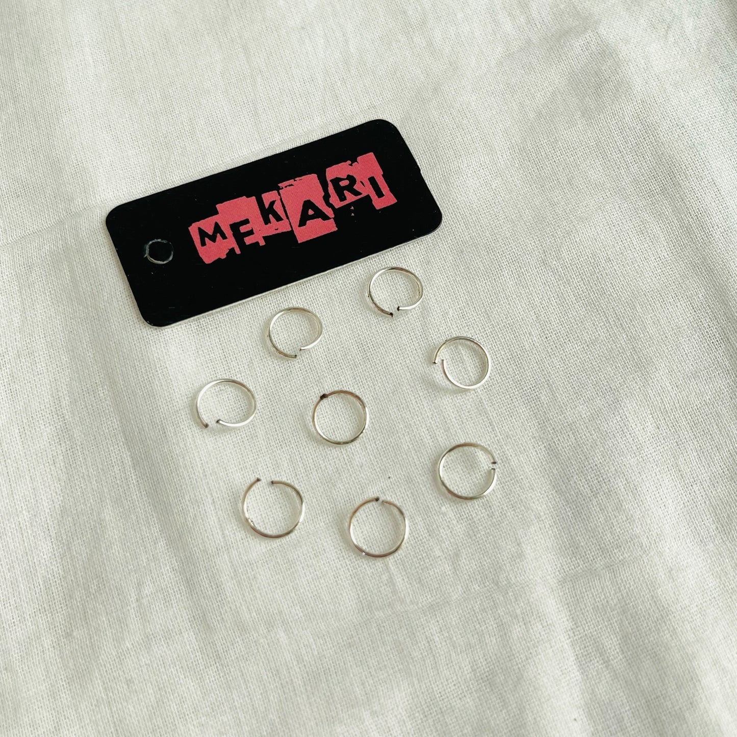 SILVER PLAIN NOSERING PAIR