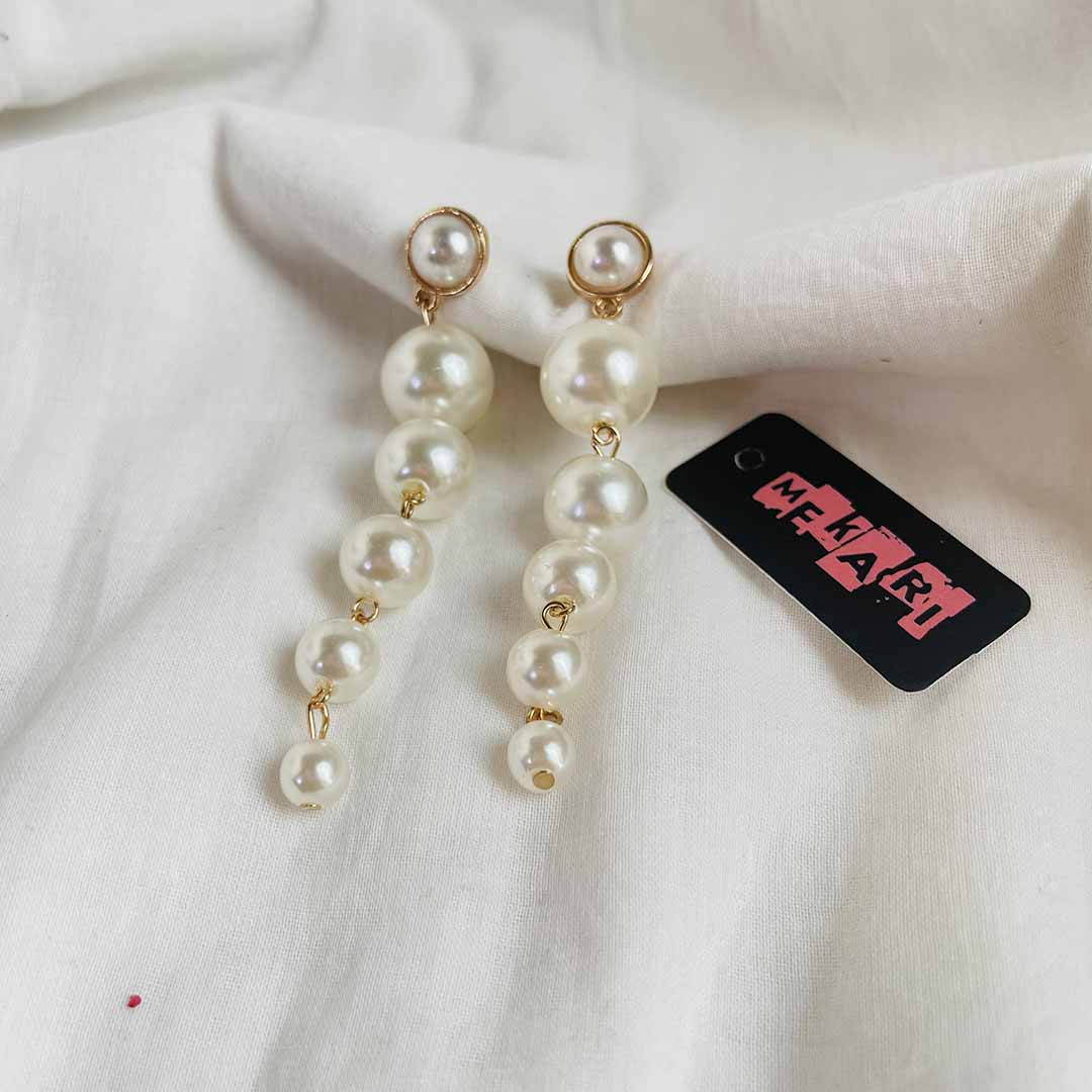 Pearl String Earrings