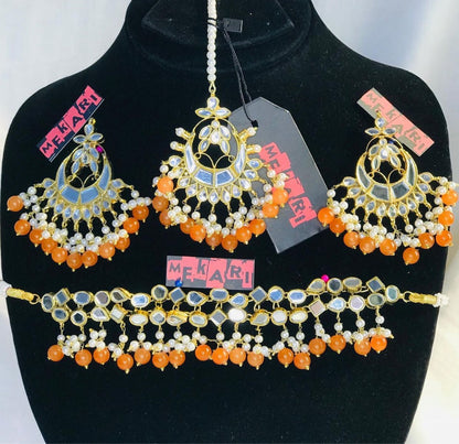 ZEEBAISH CHOKER SET (Orange)
